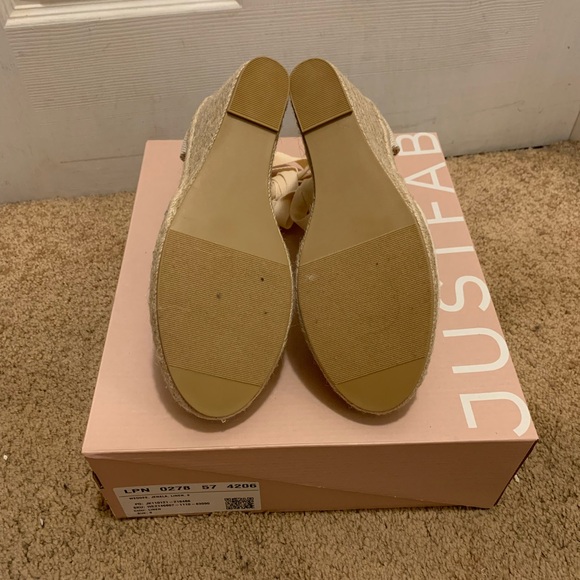 NEW Tan wedges with lace up straps. - Picture 2 of 4